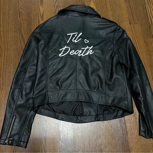 David's Bridal Black Leather Jacket